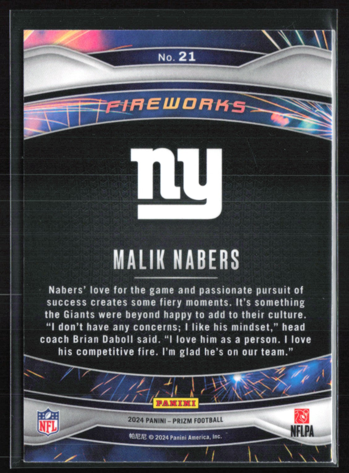 Malik Nabers RC Fireworks