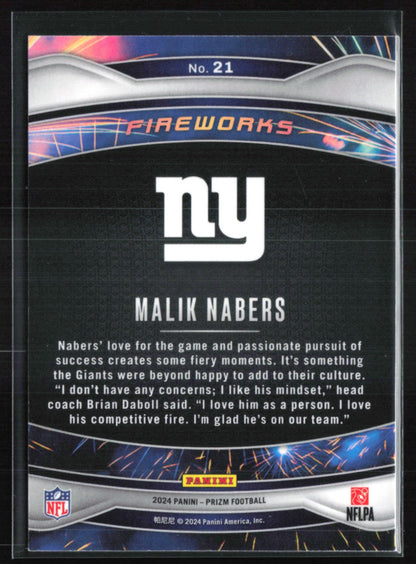 Malik Nabers RC Fireworks