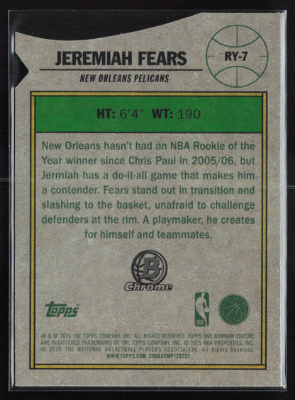 Jeremiah Fears RC Die-Cut