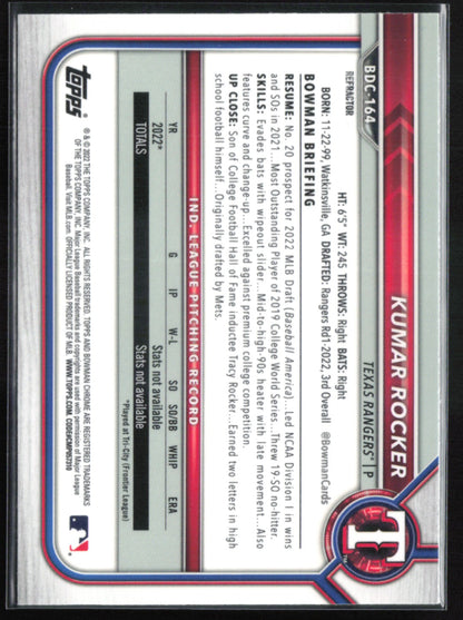 Kumar Rocker 1st Bowman Refractor