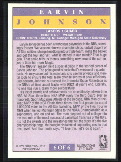 Earvin Johnson 1991 Fleer