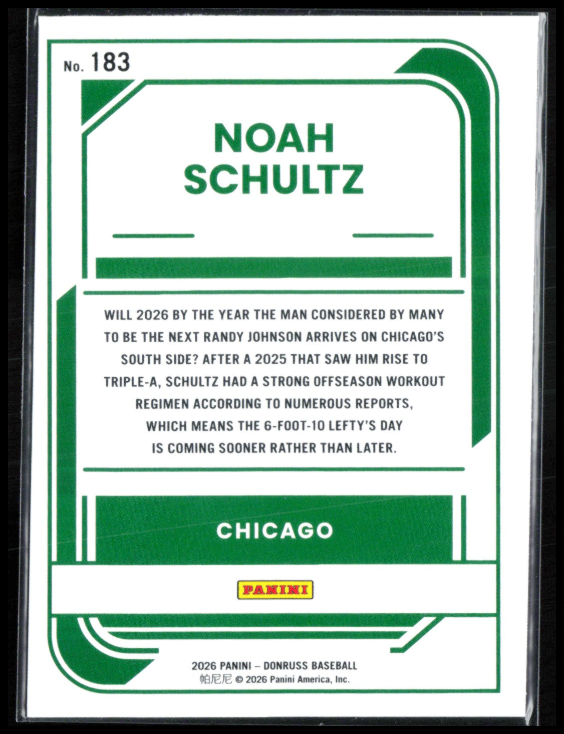 Noah Schultz Rated Prospect Red Green Laser