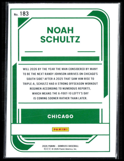 Noah Schultz Rated Prospect Red Green Laser