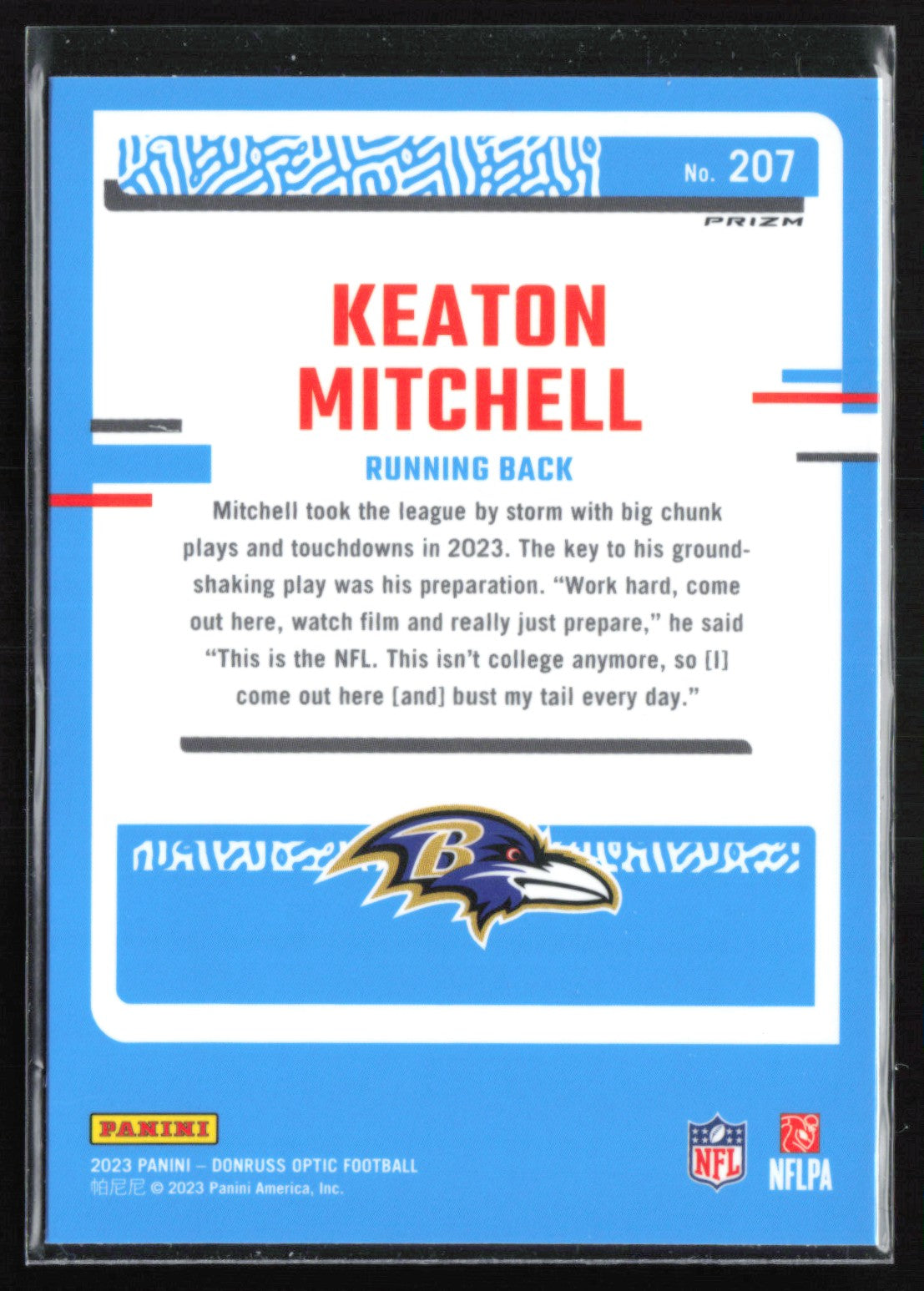 Keaton Mitchell RC Green Velocity