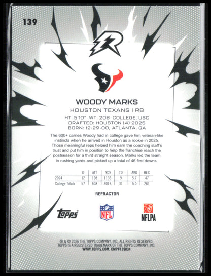 Woody Marks RC Refractor 2026 Topps Resurgence