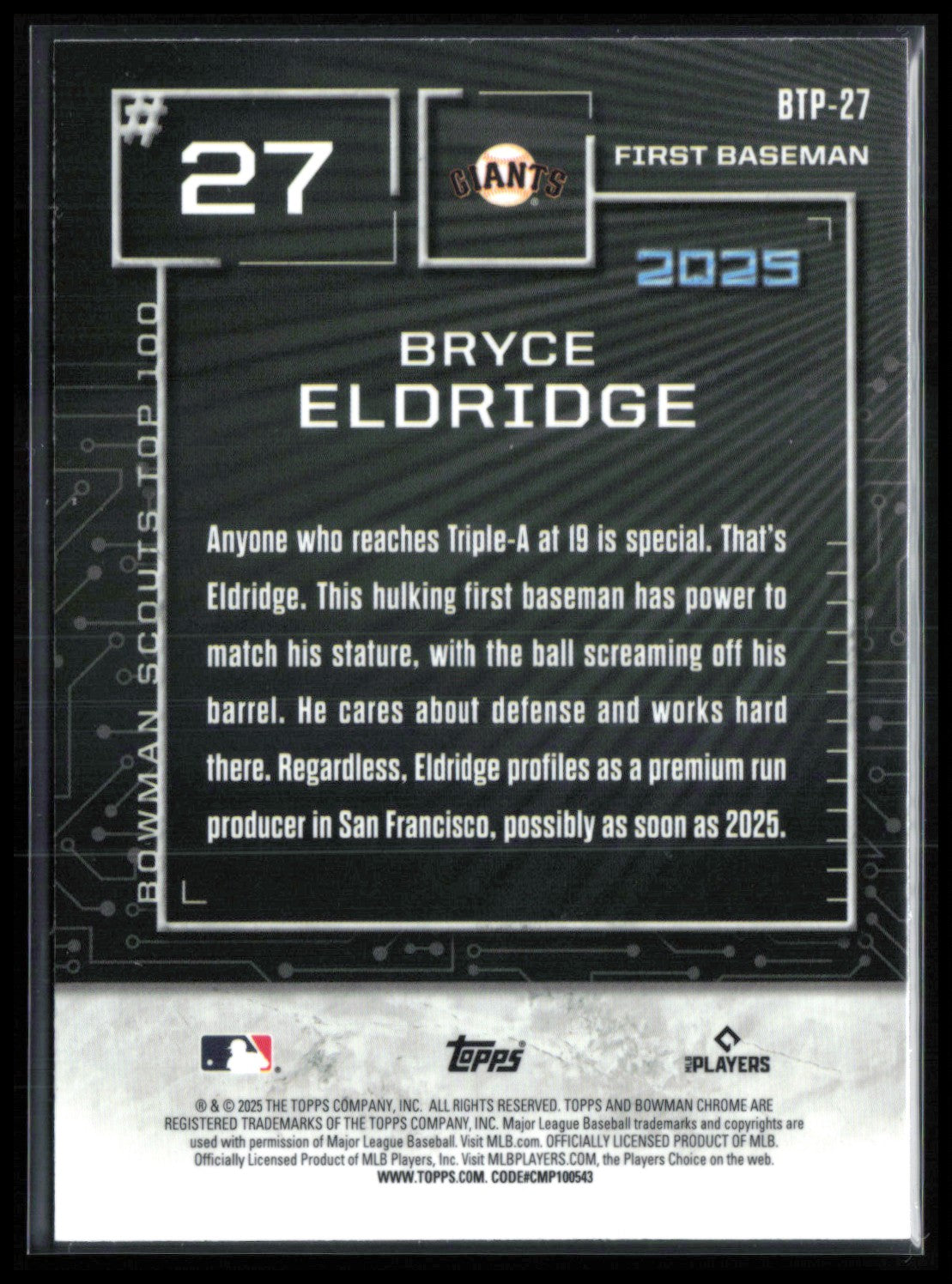 Bryce Eldridge Top 100