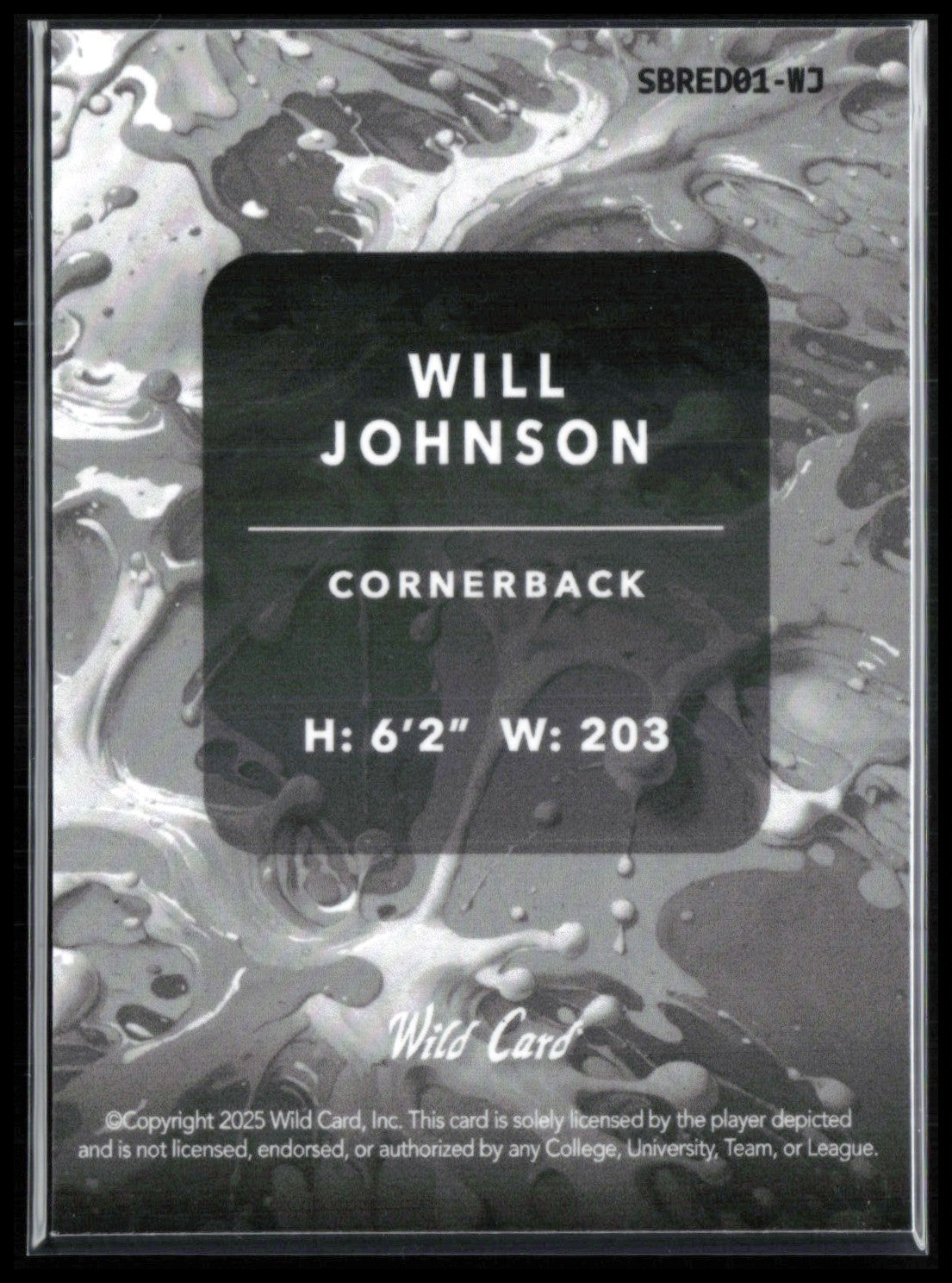Will Johnson RC /10 2025 Wild Card Splat
