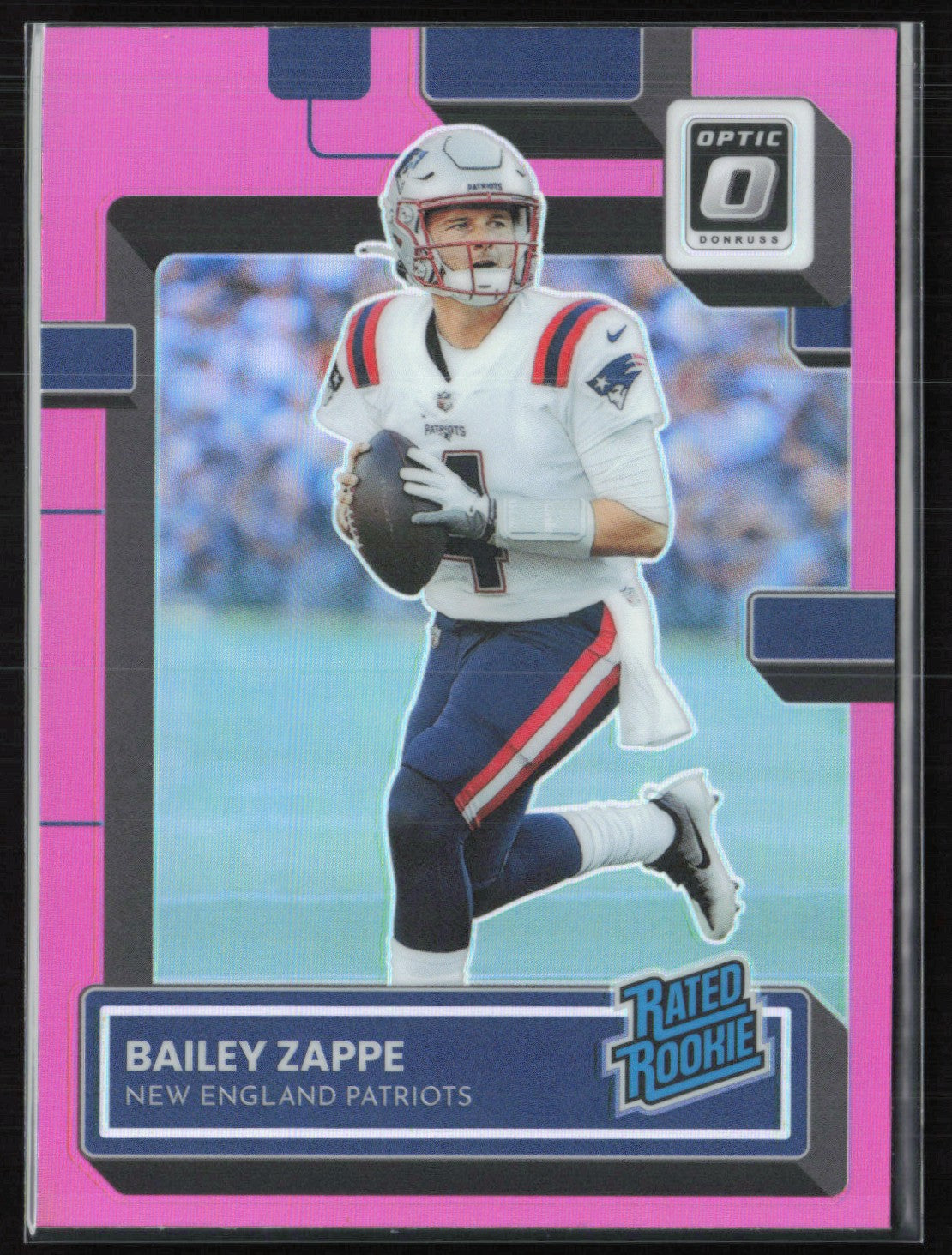 Bailey Zappe RC Rated Rookie Pink Holo