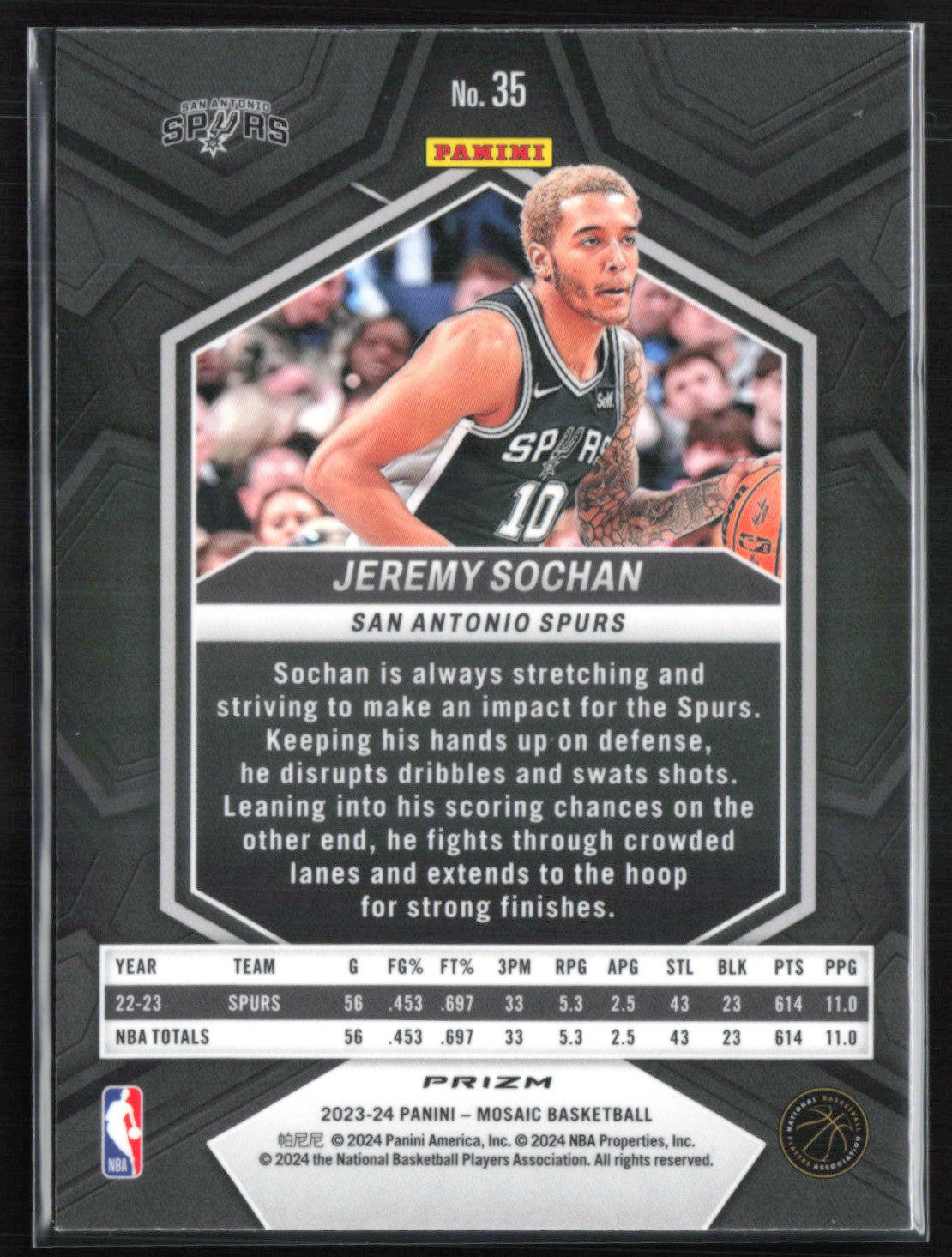 Jeremy Sochan Fast Break