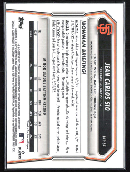 Jean Carlos Sio 1st Bowman Reptilian Refractor