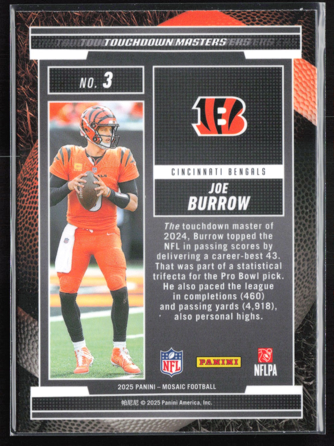 Joe Burrow Mosaic Prizm