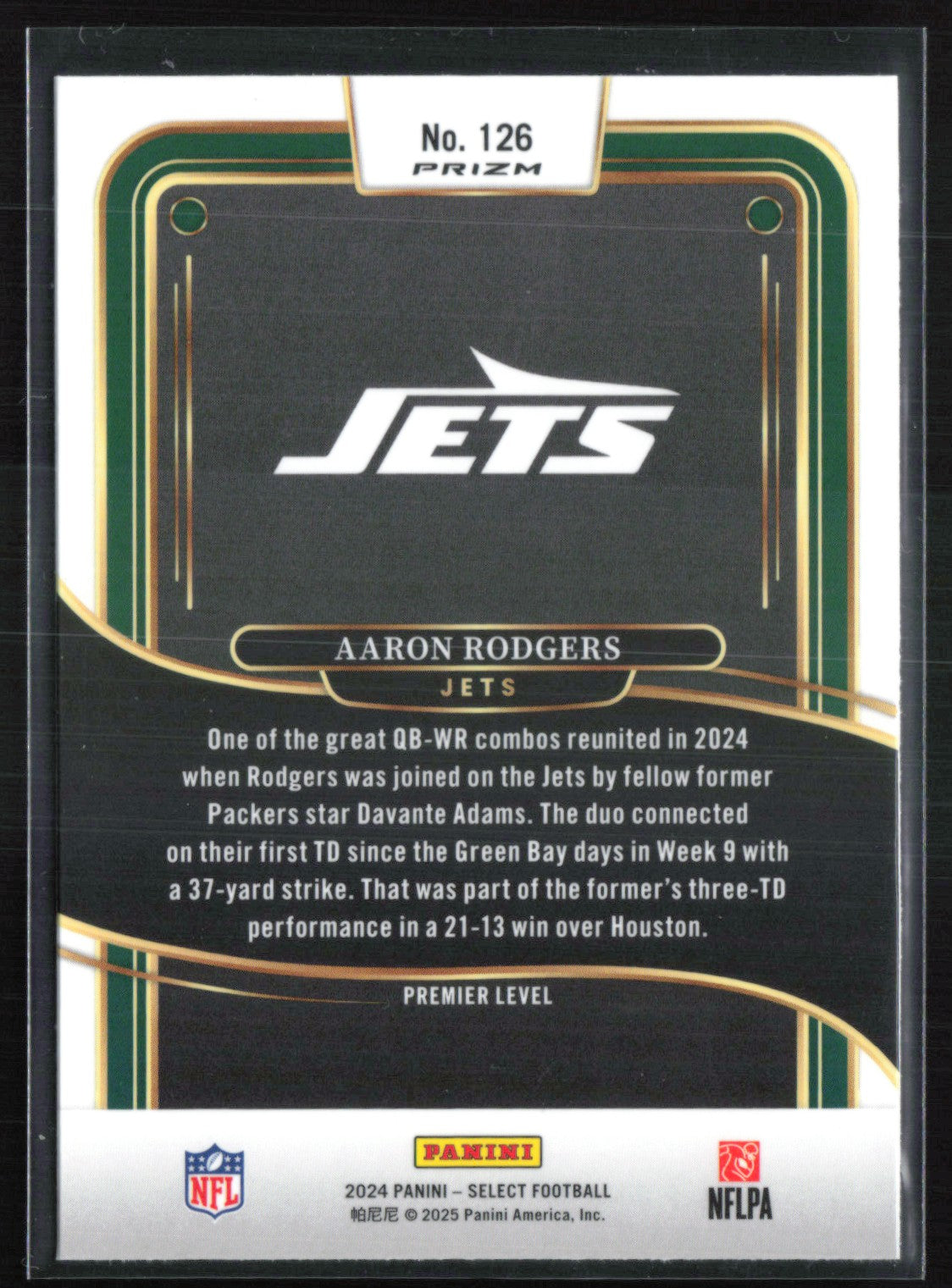 Aaron Rodgers Gold Black Shock