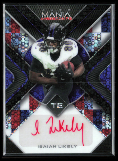 Isaiah Likely Auto /8 2022 Wild Card Automania American FB