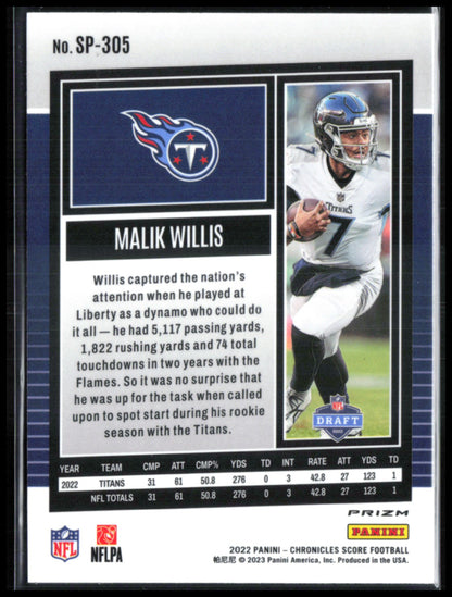Malik Willis RC Silver