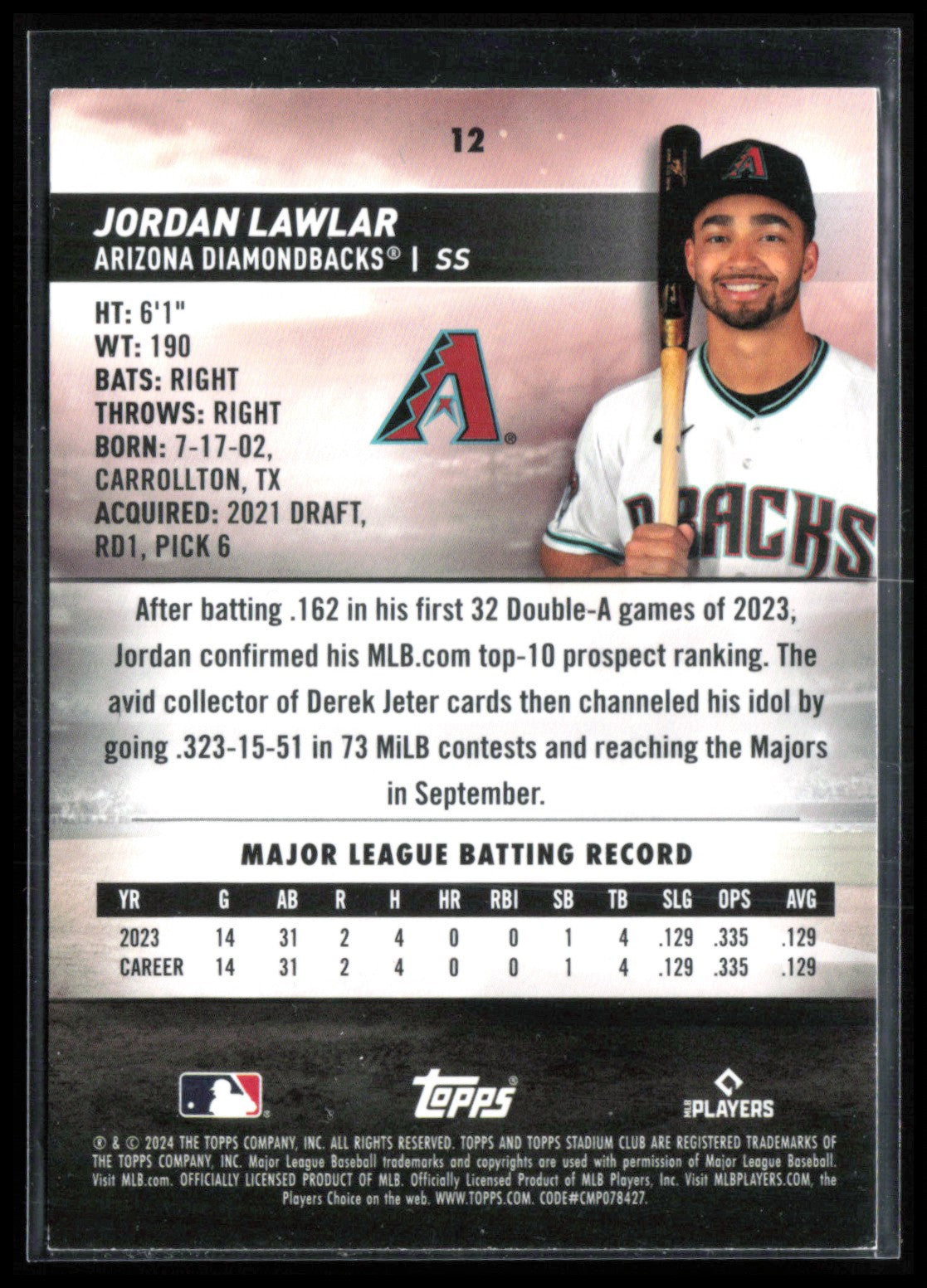 Jordan Lawlar RC