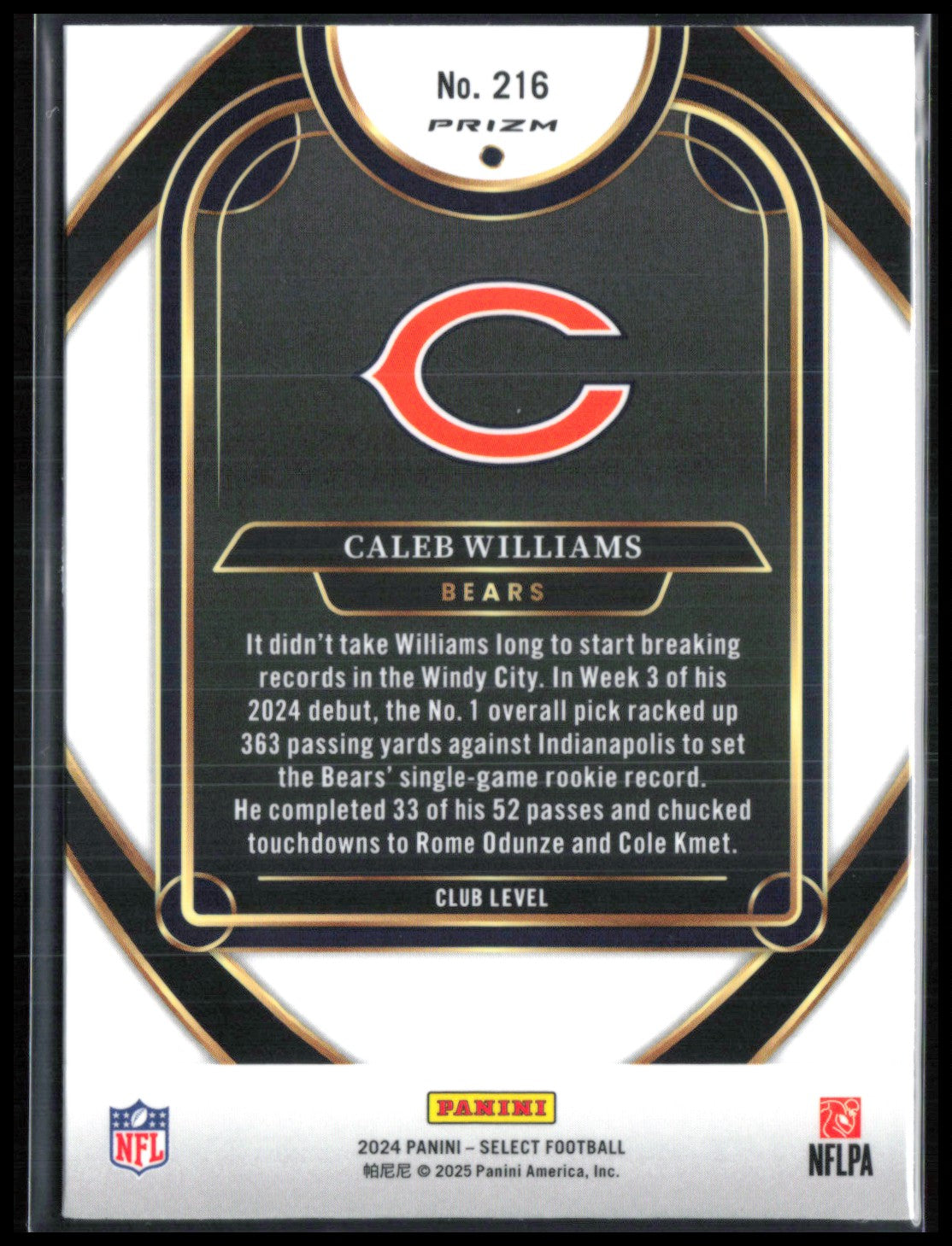 Caleb Williams RC Red Black Shock Club Level