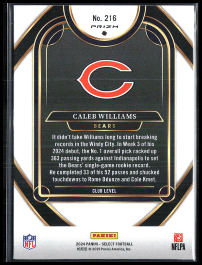 Caleb Williams RC Red Black Shock Club Level