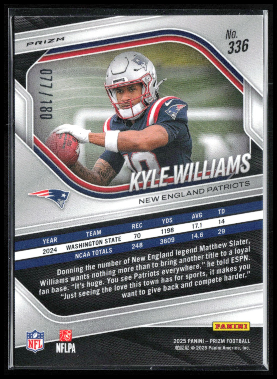 Kyle Williams RC Pigskin Parallel