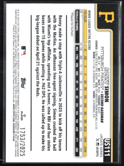 Ronny Simon RC /2025