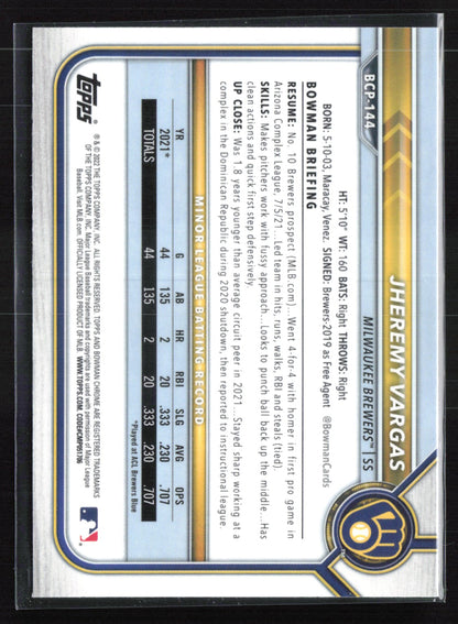 Jheremy Vargas 1st Bowman