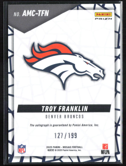 Troy Franklin Auto /199 Red Mosaic Autographs