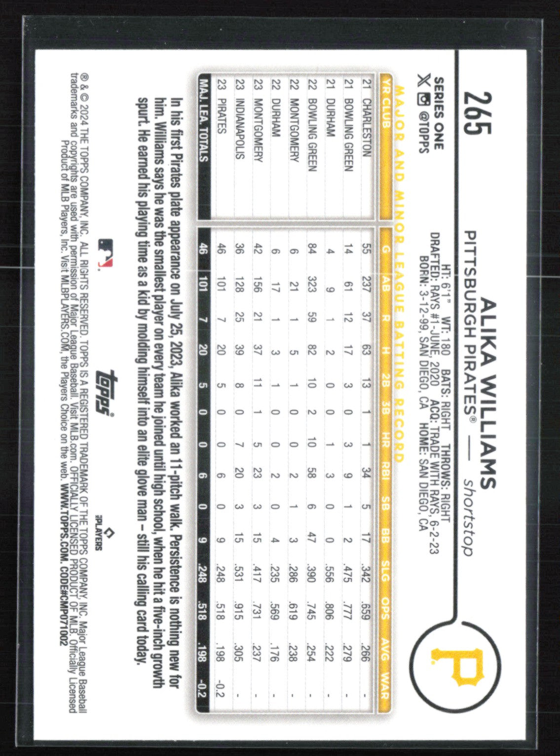 Alika Williams RC