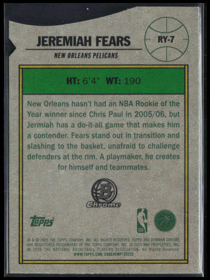 Jeremiah Fears RC Die-Cut