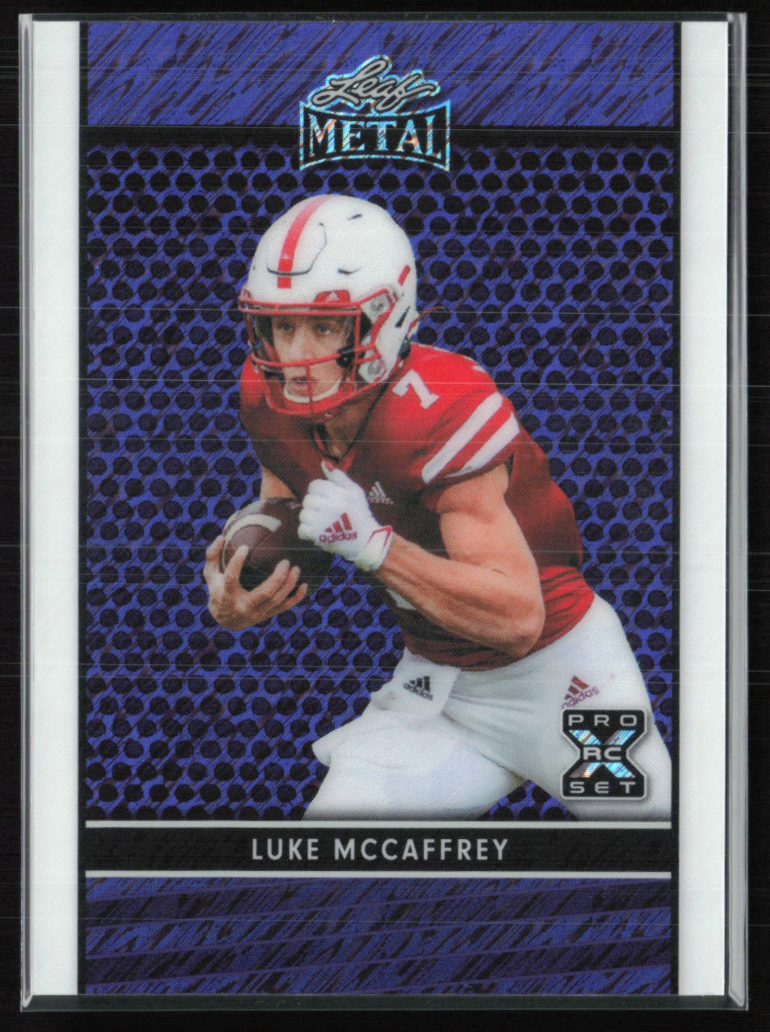 Luke McCaffrey XRC /8 Leaf Metal