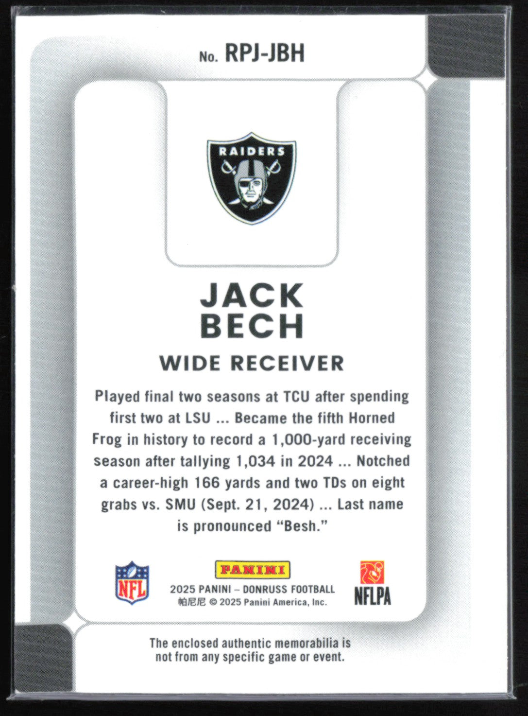 Jack Bech RC Mem