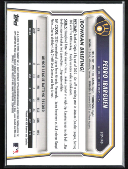 Pedro Ibarguen 1st Bowman Reptilian Refractor