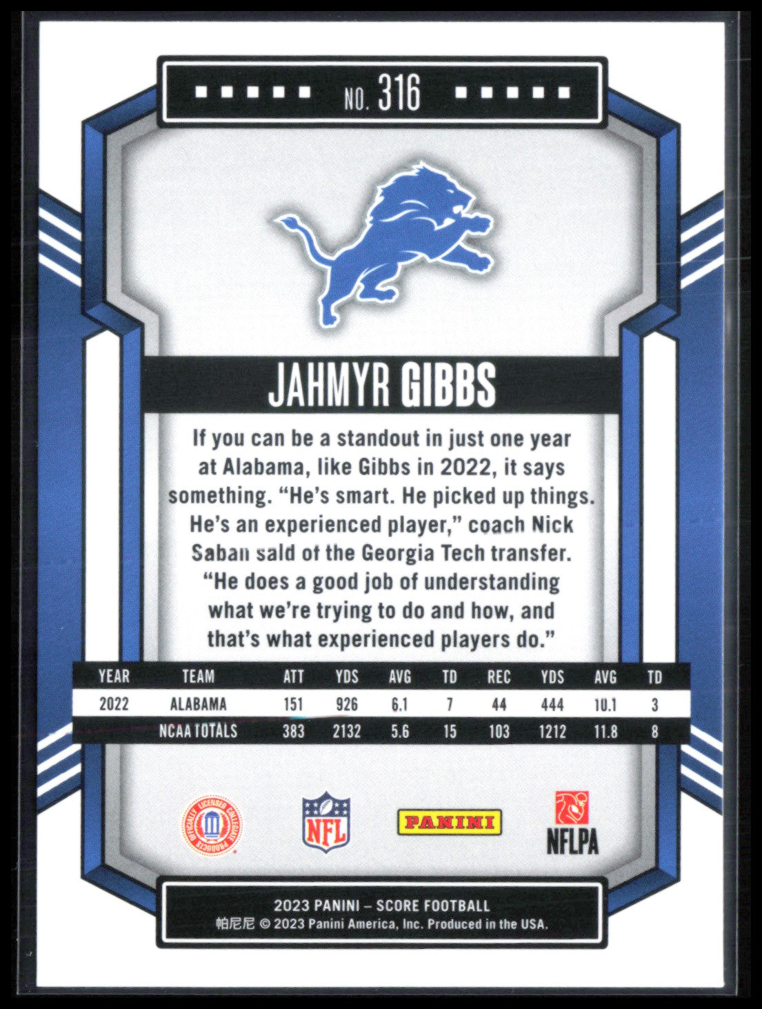 Jahmyr Gibbs RC