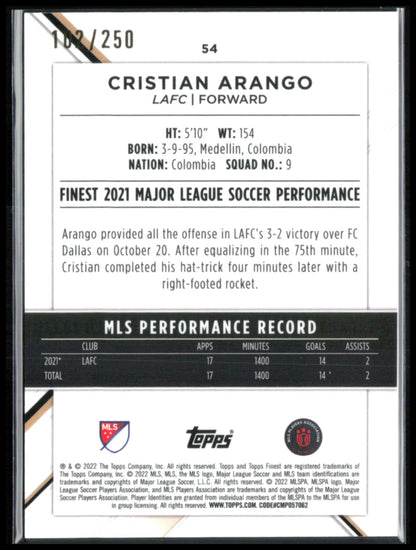 Cristian Arango Purple Refractor /250