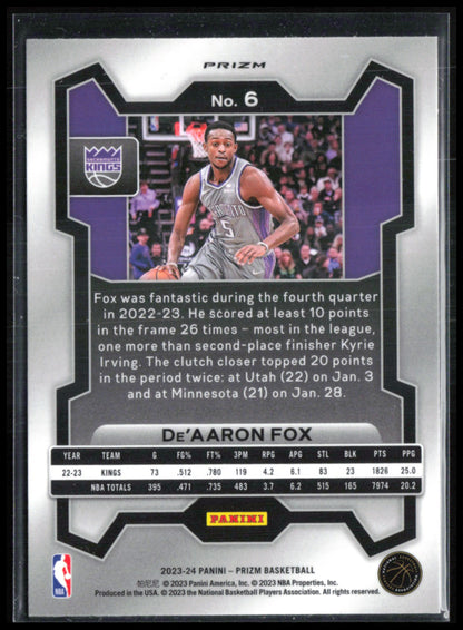 De'Aaron Fox Green Prizm