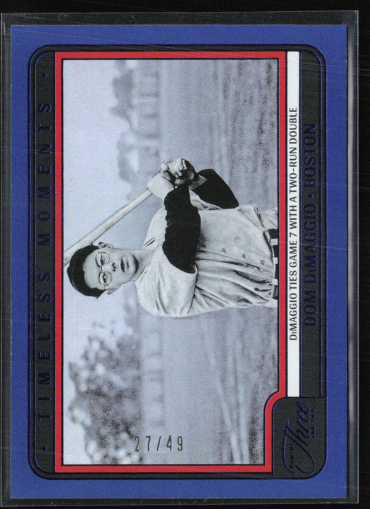 Dom DiMaggio /49 Timless Moments Panini Three and Two