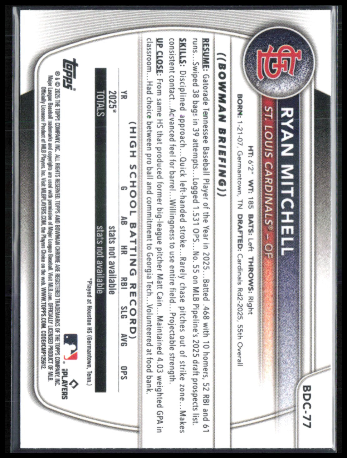 Ryan Mitchell 1st Bowman