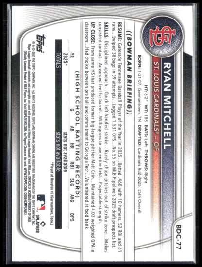 Ryan Mitchell 1st Bowman