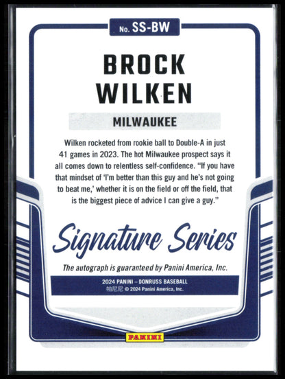 Brock Wilken Auto Signature Series