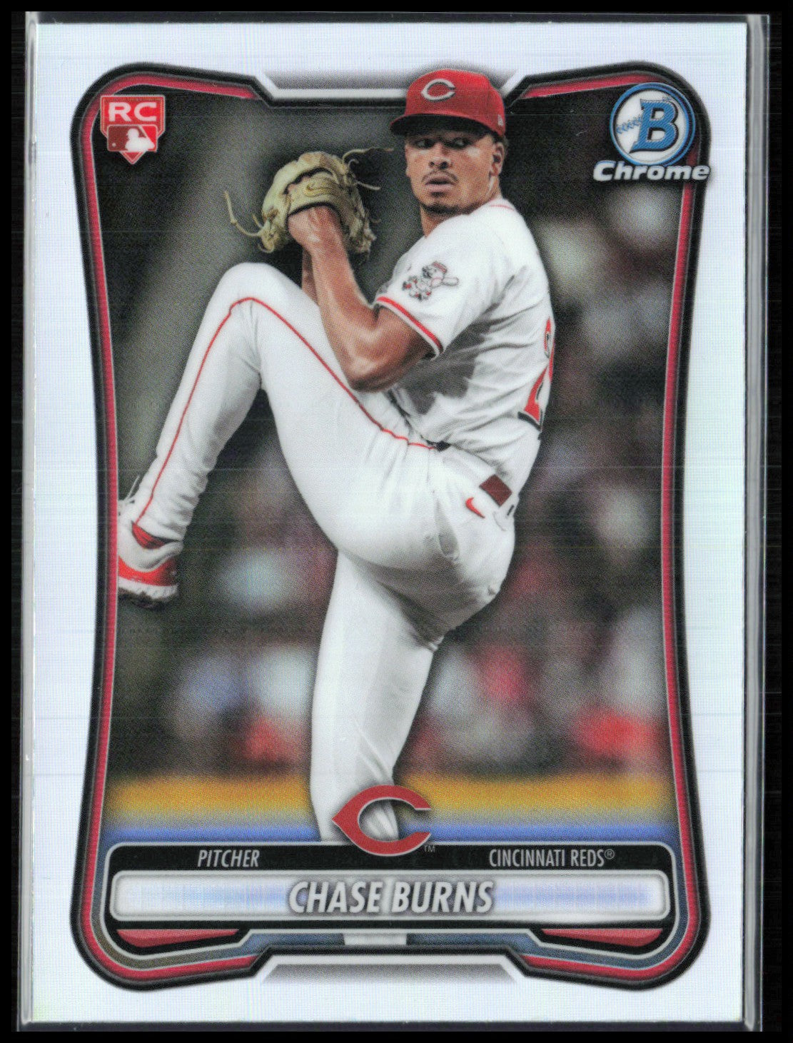 Chase Burns RC Red Rookie Logo