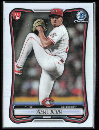 Chase Burns RC Red Rookie Logo