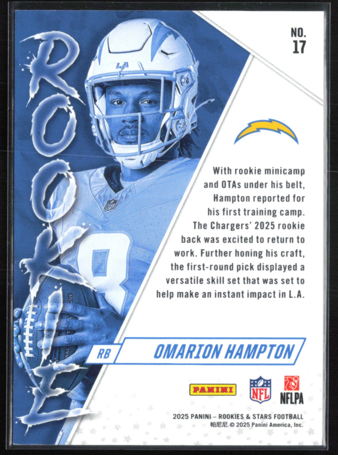 Omarion Hampton RC /35 Purple 2025 Rookies & Stars