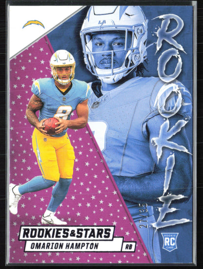 Omarion Hampton RC /35 Purple 2025 Rookies & Stars