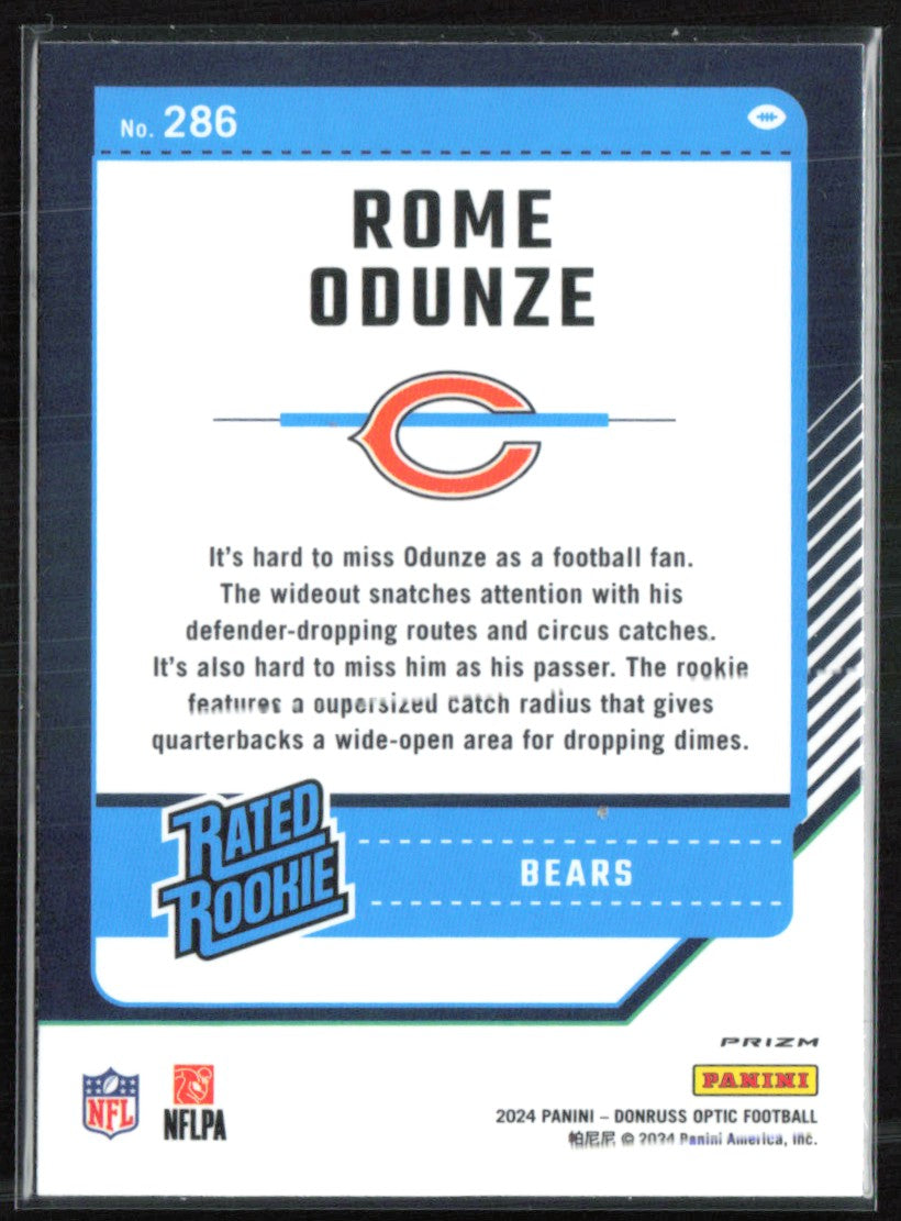 Rome Odunze RC Purple Shock