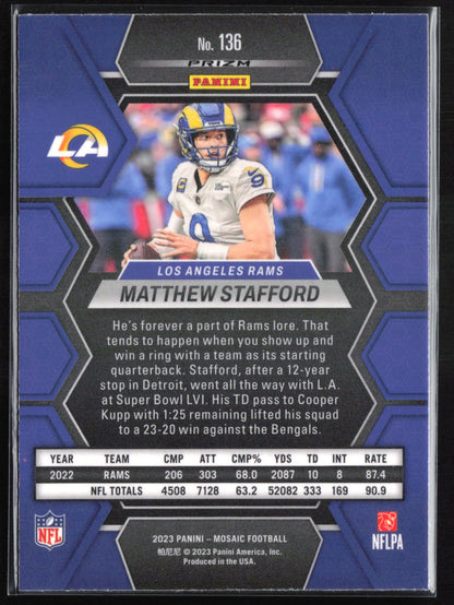 Matthew Stafford Green Mosaic