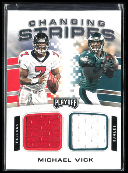 Michael Vick Dual Relic Changing Stripes