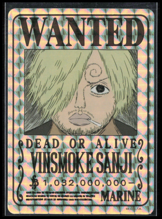 Vinsmoke Sanji Wanted Dead or Alive Sticker (One Piece)