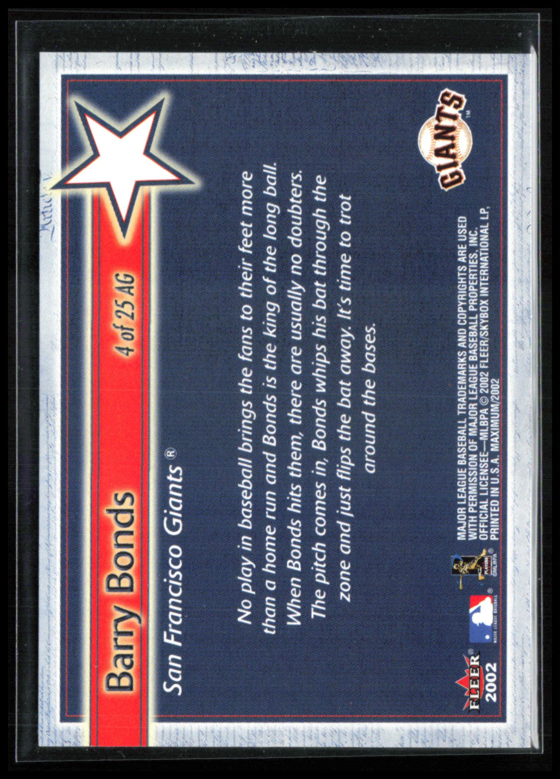 Barry Bonds America's Game