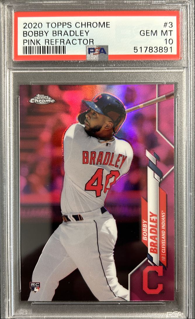 Bobby Bradley Pink Refractor 2020 Topps Chrome PSA 10