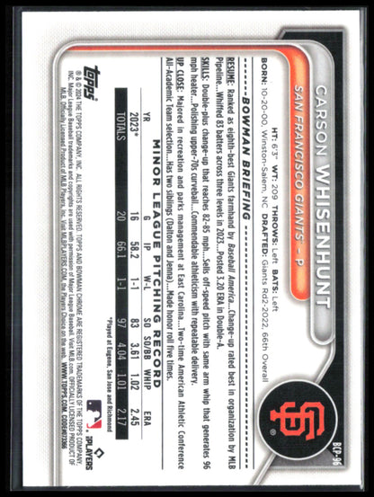 Carson Whisenhunt 1st Bowman Mojo