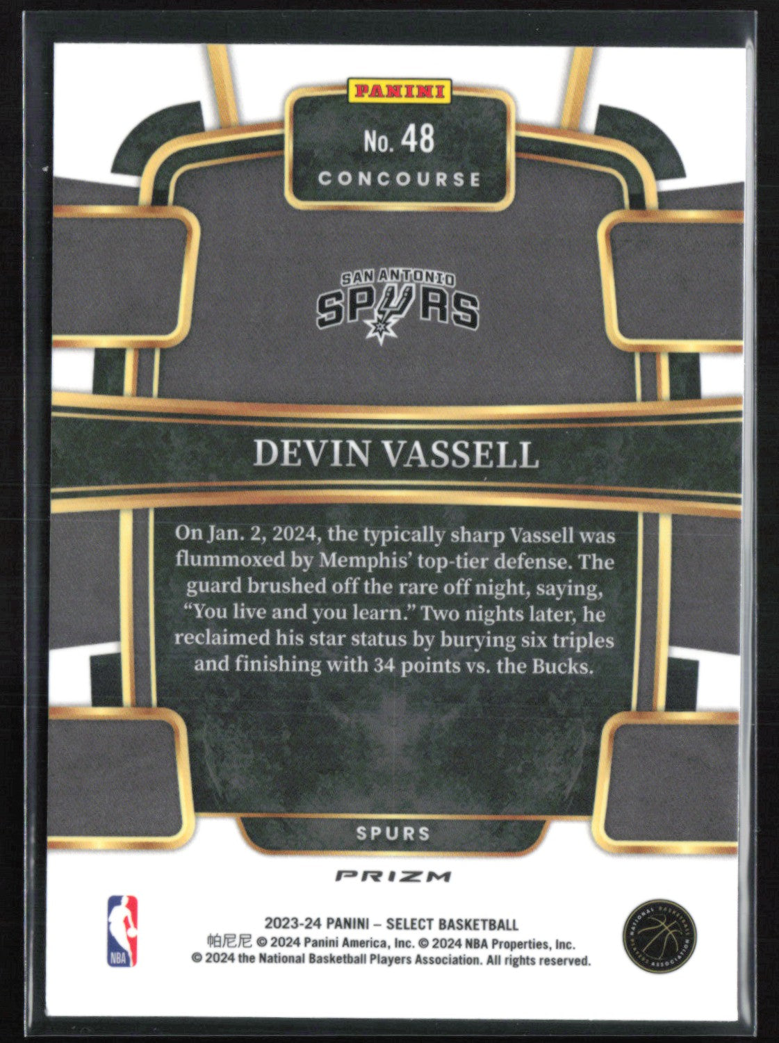 Devin Vassell Blue ice