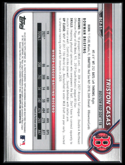 Triston Casas Mini Diamond Prospects